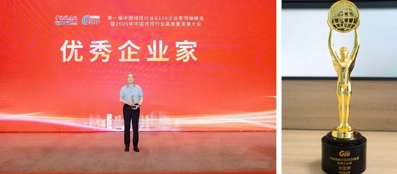 青纜副董事長總經(jīng)理劉亞罡榮獲 第一屆中國線纜行業(yè)“優(yōu)秀企業(yè)家”稱號(hào)(圖2)